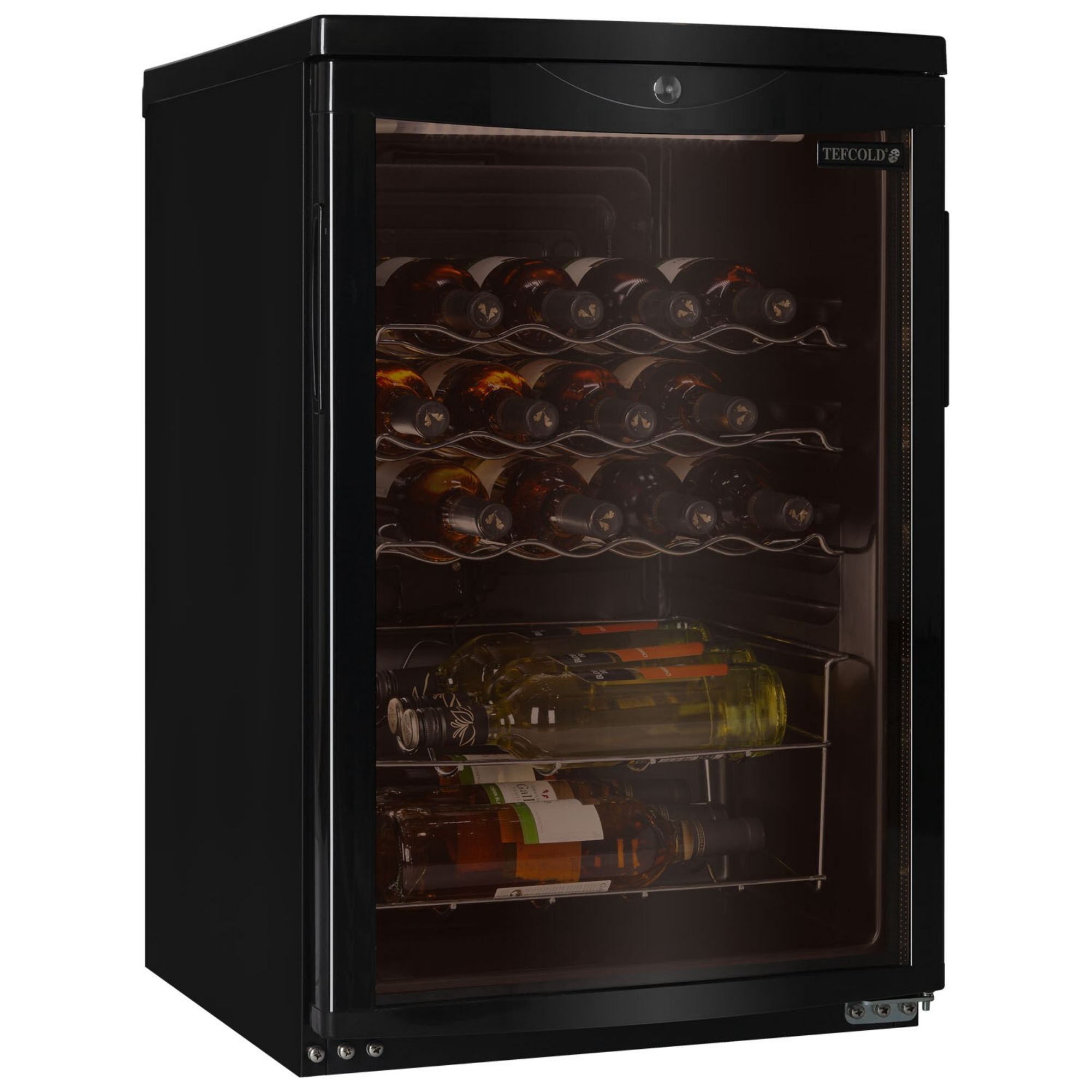 Picture of Tefcold SC85 BLACK Glass Door Wine Cooker - SC85 BLACK