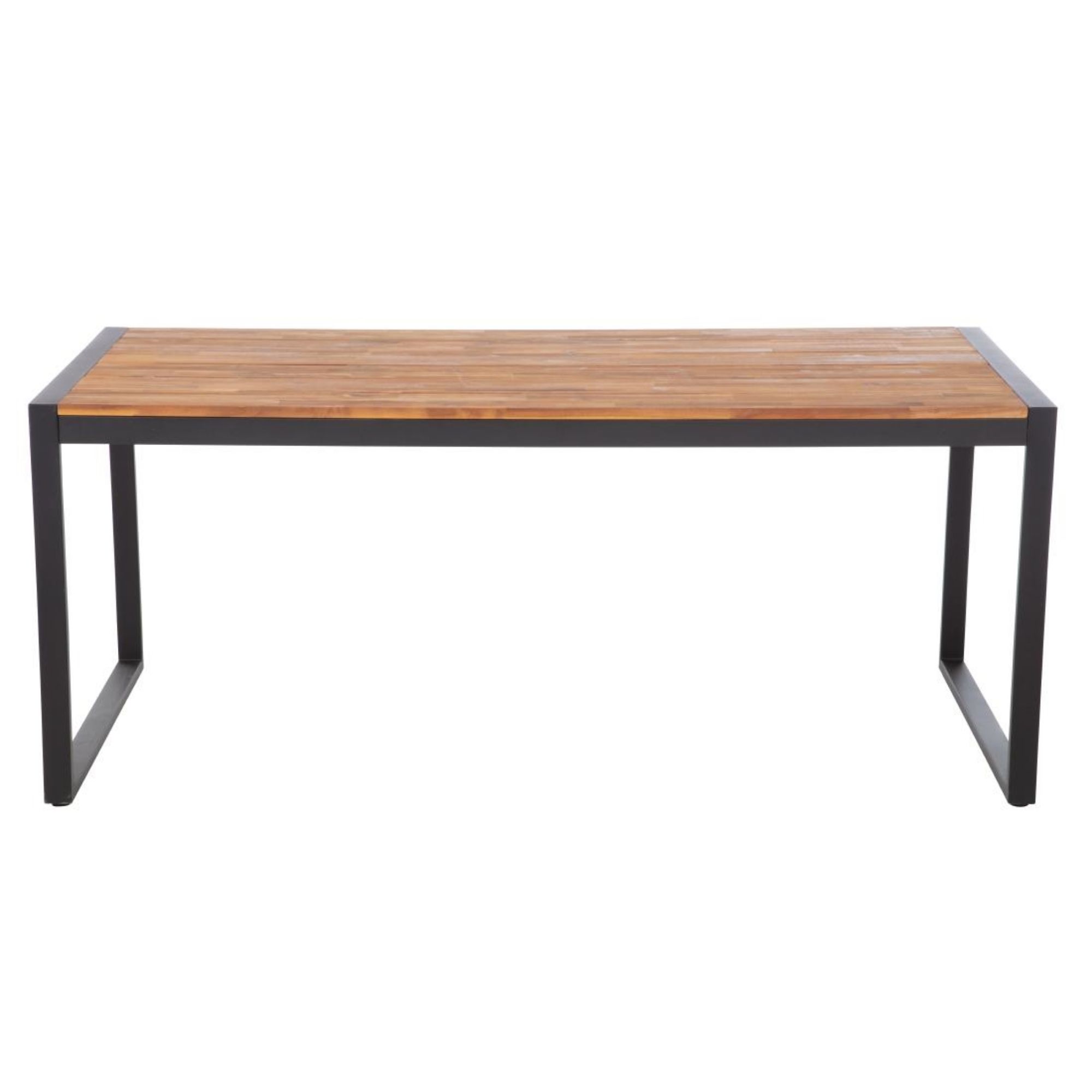 Picture of Bolero Acacia Wood and Steel Rectangular Industrial Table 1800mm
