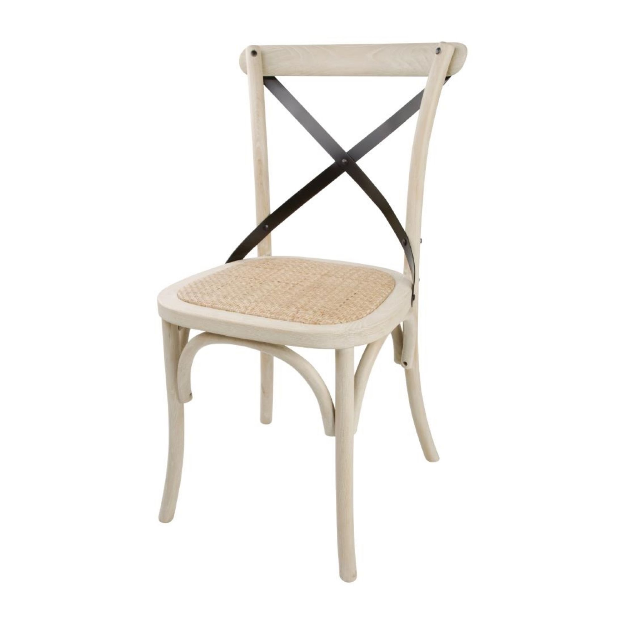Picture of Bolero Bentwood Chairs with Metal Cross Backrest (Pack of 2)