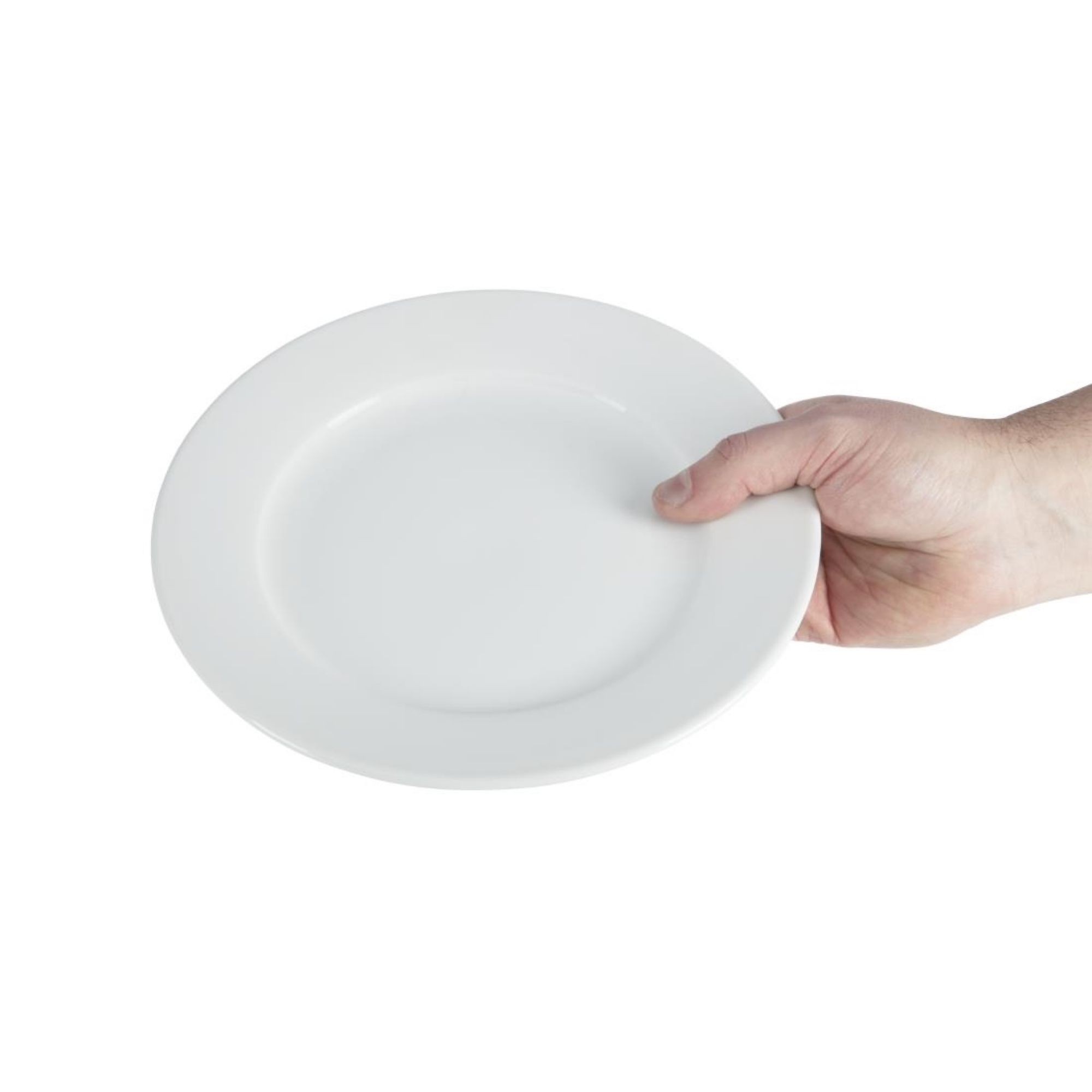 Picture of Olympia Whiteware Wide Rimmed Plates 230mm (Pack of 12)