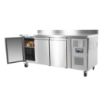 Picture of Polar U-Series Triple Door Counter Fridge with Upstand 417Ltr - DL915