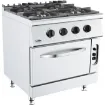 Picture of CombiSteel Base 700 Gas Stove 4 Burners with Gas Oven - 7178.0415