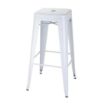 Picture of Bolero Bistro Galvanised Steel High Stools White (Pack of 4) - DM763