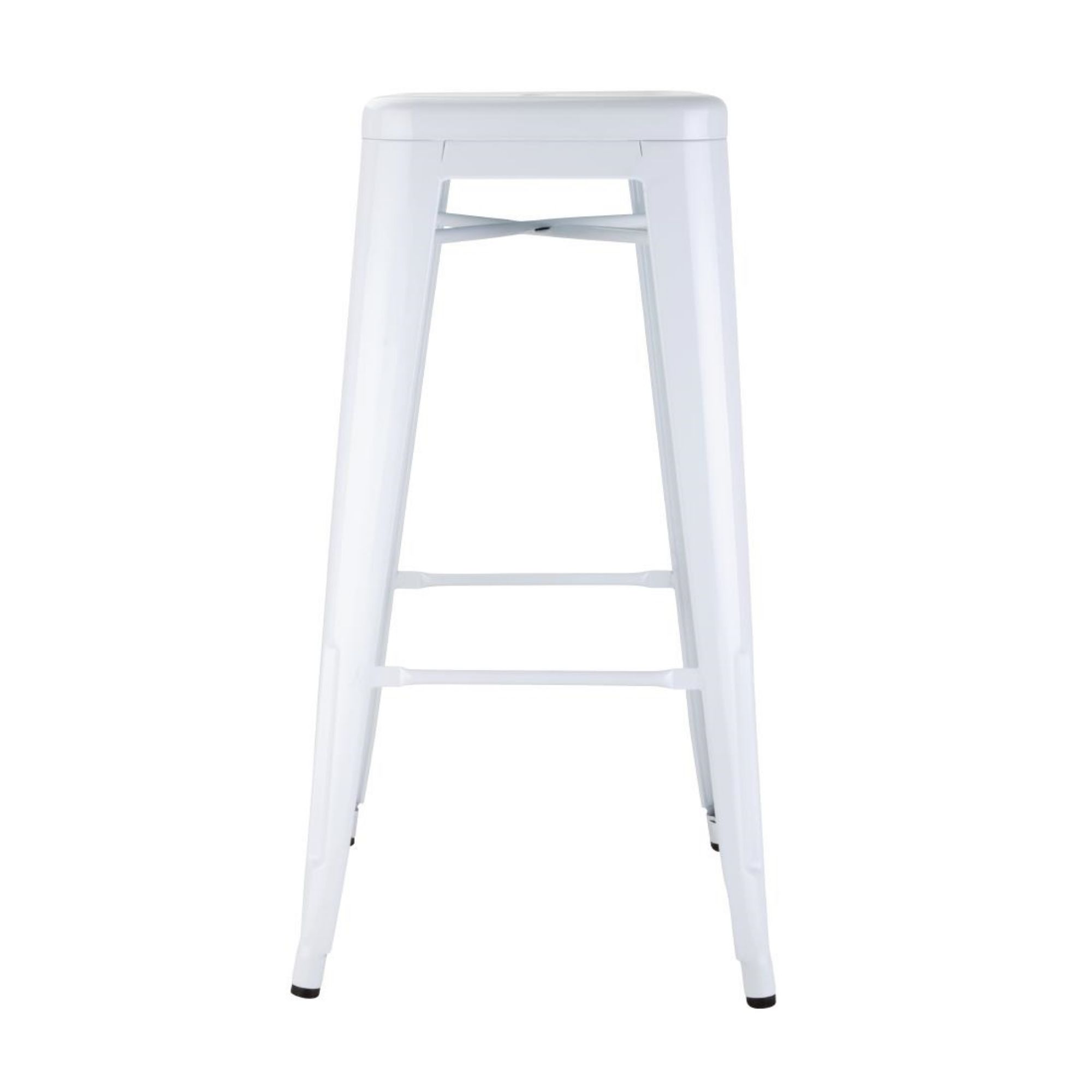 Picture of Bolero Bistro Galvanised Steel High Stools White (Pack of 4)