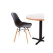 Picture of Bolero Arlo PP Moulded Side Chair Charcoal with Spindle Legs (Pack of 2) - DM841
