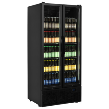 Picture of Tefcold FS890H BLACK Black Glass Door