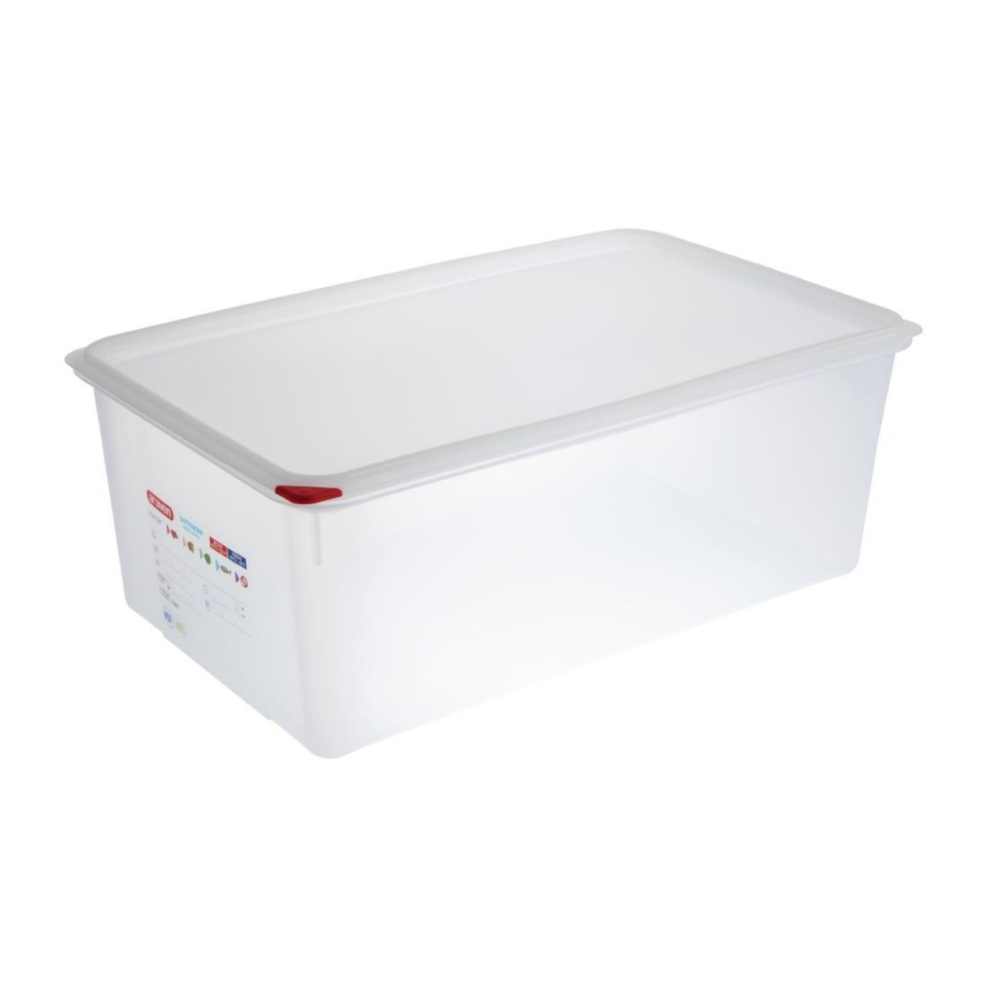 Picture of Araven Polypropylene 1/1 Gastronorm Food Storage Box 28Ltr (Pack of 4) - DL984