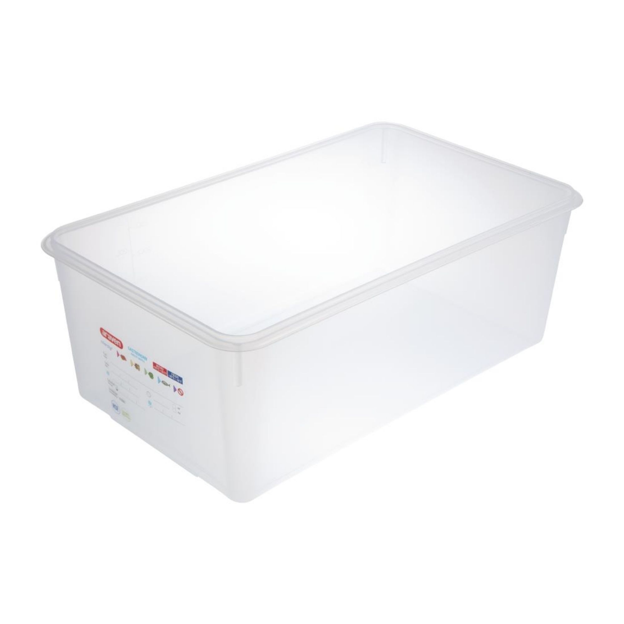 Picture of Araven Polypropylene 1/1 Gastronorm Food Storage Box 28Ltr (Pack of 4)