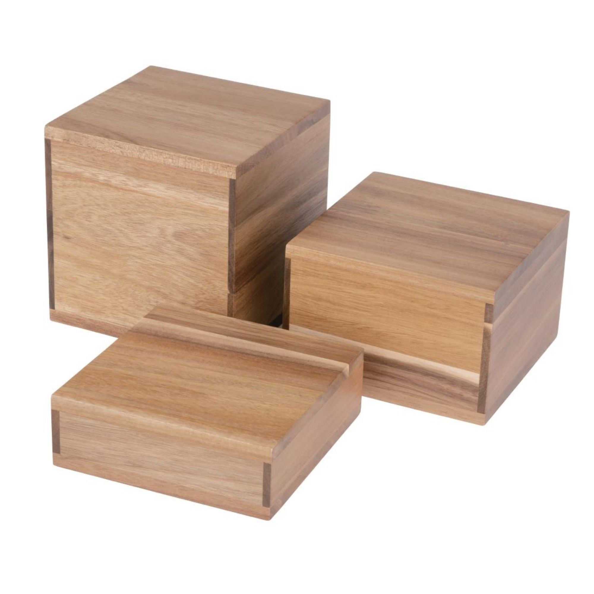 Picture of Olympia Acacia Riser Blocks 50/100/150(H)mm (Set of 3) - DF875