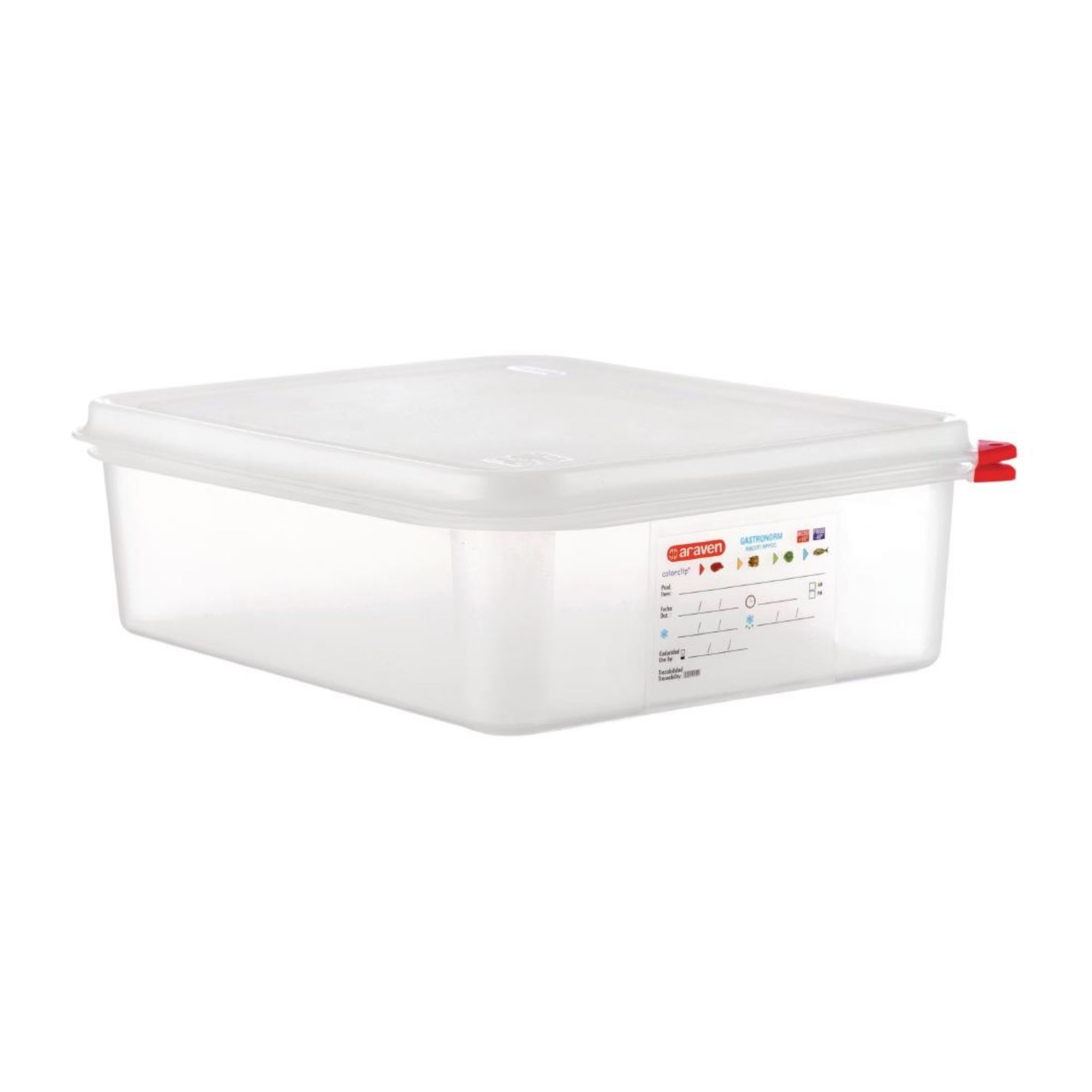 Picture of Araven Polypropylene 1/2 Gastronorm Food Container 6.5Ltr (Pack of 4) - DL982