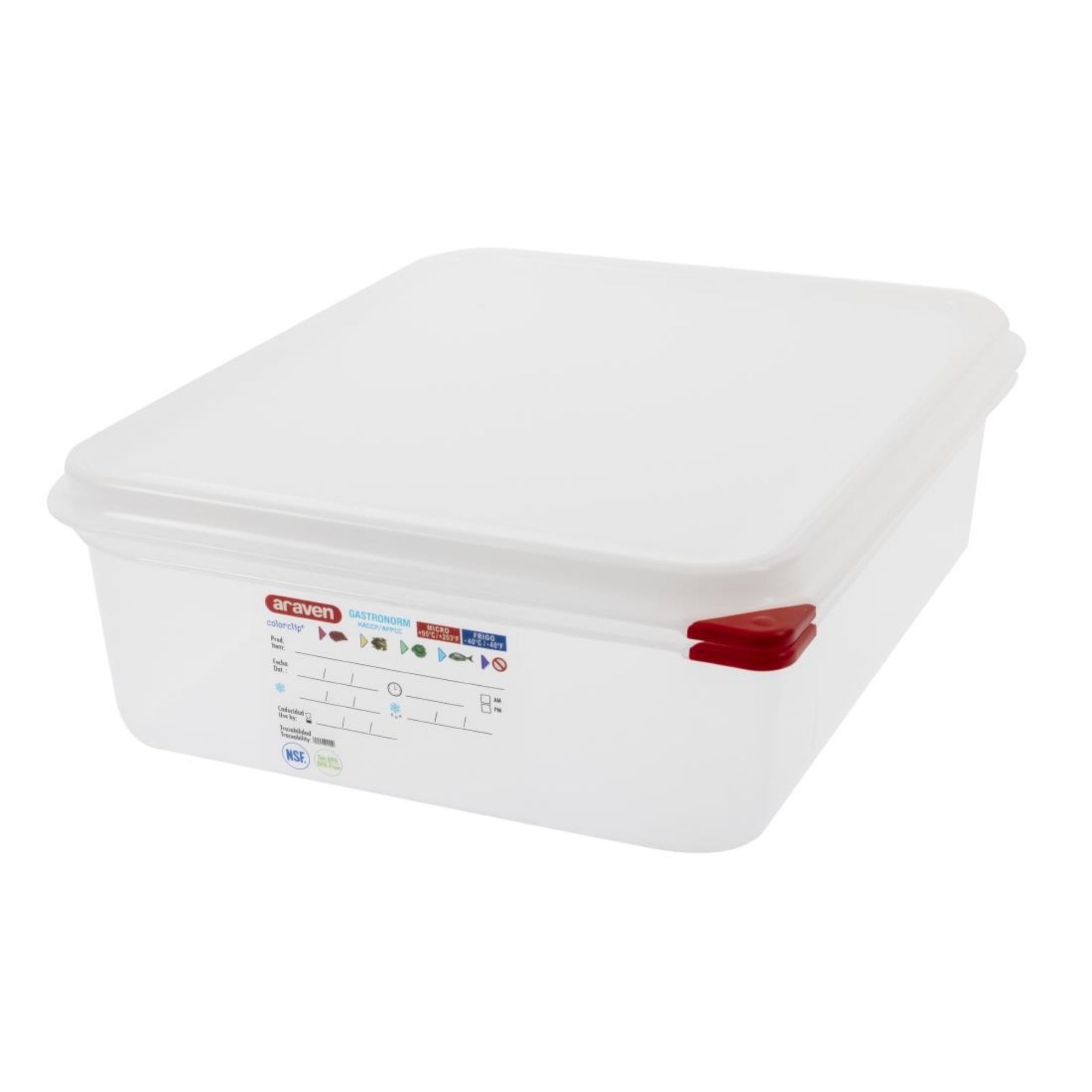 Picture of Araven Polypropylene 1/2 Gastronorm Food Container 6.5Ltr (Pack of 4)