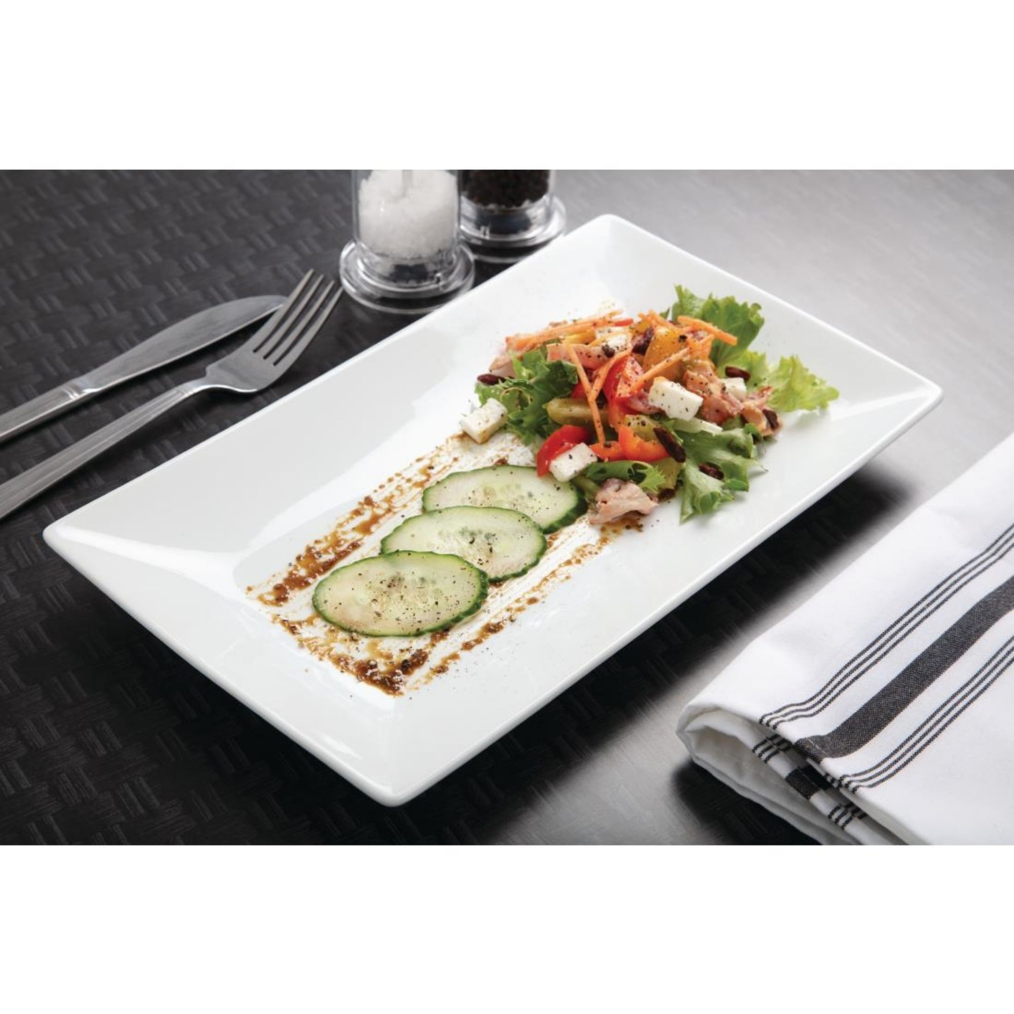 Picture of Olympia Whiteware Serving Rectangular Platters 310mm (Pack of 2)