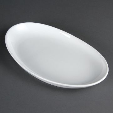 Picture of Olympia Whiteware French Deep Oval Plates 304mm (Pack of 4)