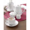 Picture of Olympia Whiteware Cappuccino Saucers (Pack of 12) - CB470