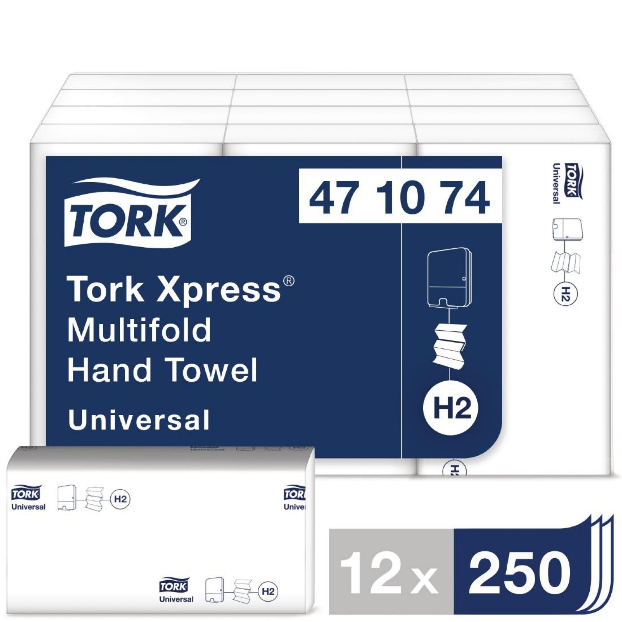 Picture of Tork Z Fold Paper Hand Towels White 1-Ply 250 Sheets (12 pack)