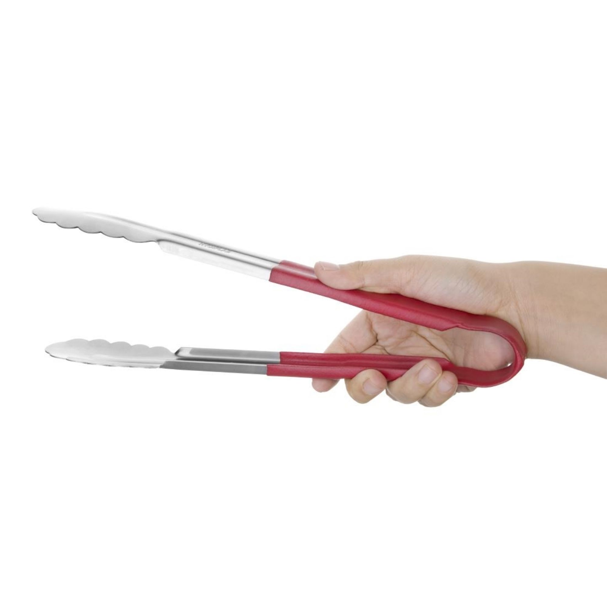 Picture of Hygiplas Colour Coded Red Serving Tongs 300mm