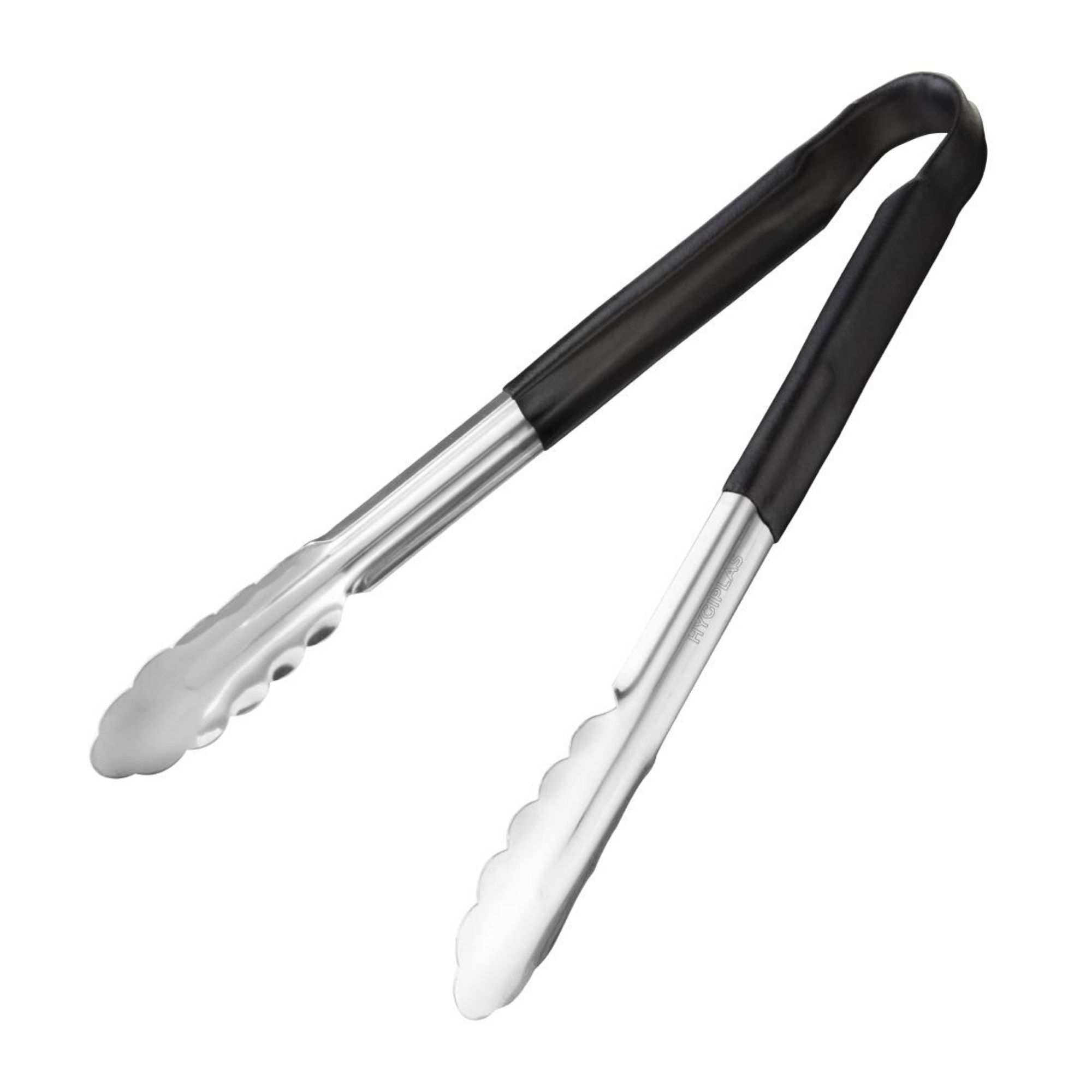 Picture of Hygiplas Colour Coded Black Serving Tongs 300mm - CB153