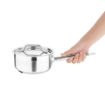 Picture of Nisbets Essentials Stainless Steel Saucepan With Lid 14cm - DF669