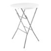 Picture of Bolero Round Poseur Folding Table White 800mm (Single) - DL046