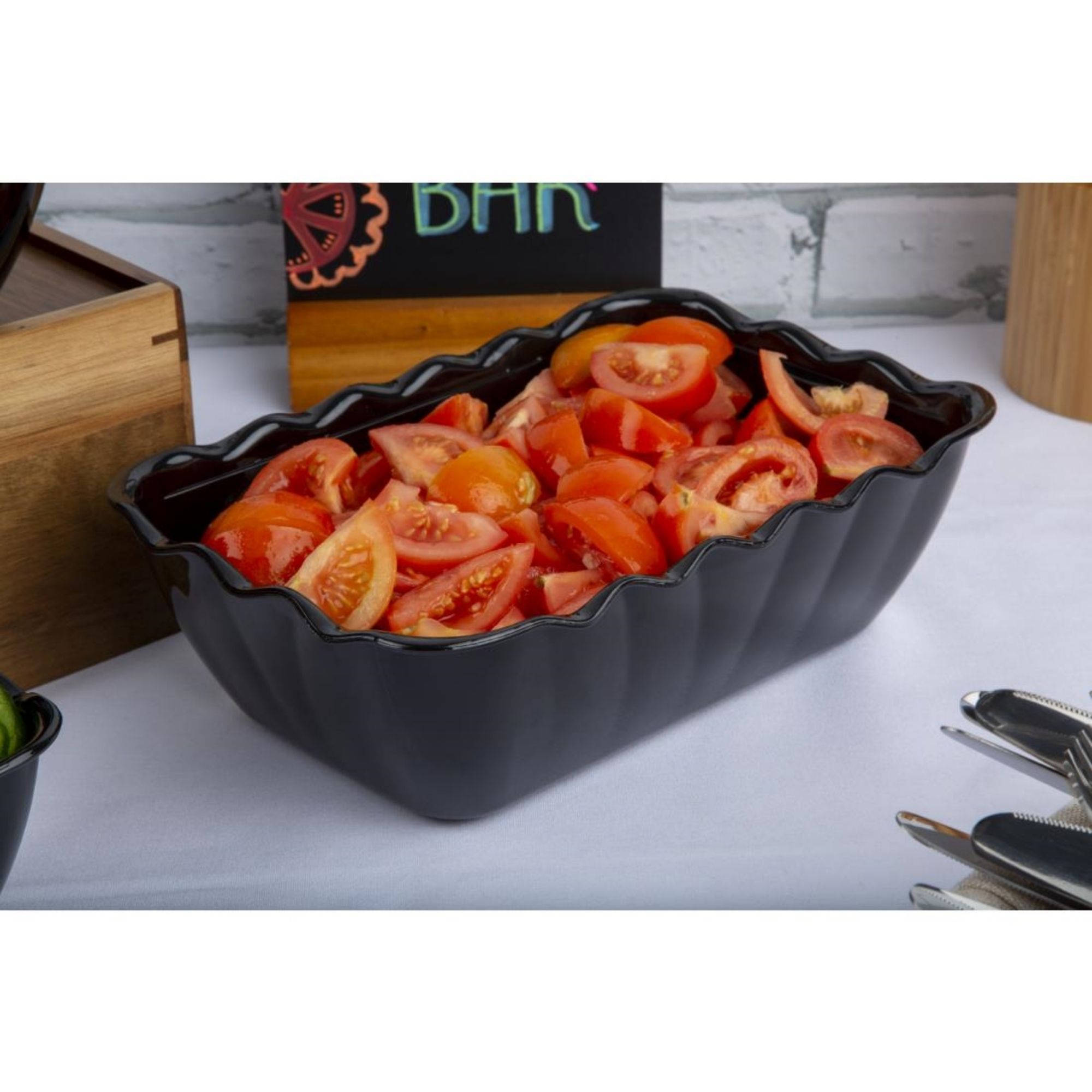 Picture of Olympia Kristallon Salad Crock 2Ltr Black