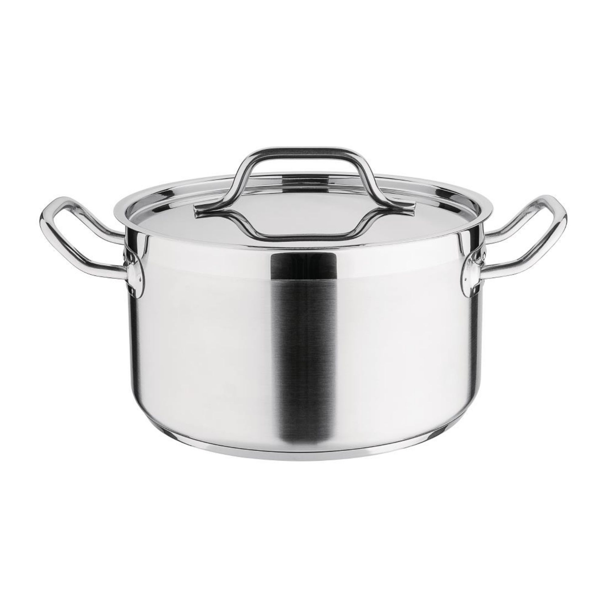Picture of Nisbets Essentials Stainless Steel Stew Pot With Lid 24cm - DB254