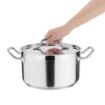 Picture of Nisbets Essentials Stainless Steel Stew Pot With Lid 24cm - DB254