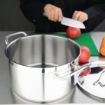 Picture of Nisbets Essentials Stainless Steel Stew Pot With Lid 24cm - DB254