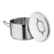Picture of Nisbets Essentials Stainless Steel Stew Pot With Lid 24cm - DB254