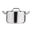 Picture of Nisbets Essentials Stainless Steel Stew Pot With Lid 24cm - DB254