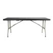 Picture of Bolero Rectangular Centre Folding Utility Table Black 6ft (Single) - CB518
