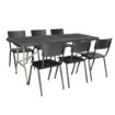 Picture of Bolero Rectangular Centre Folding Utility Table Black 6ft (Single) - CB518