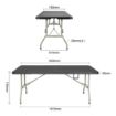 Picture of Bolero Rectangular Centre Folding Utility Table Black 6ft (Single) - CB518