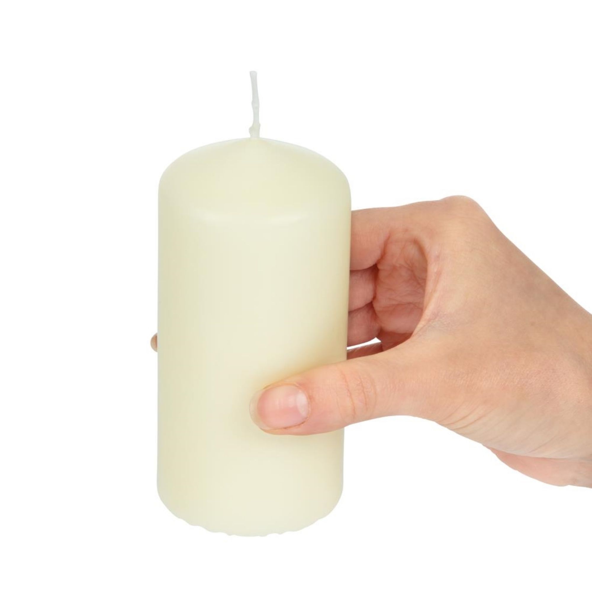 Picture of Bolsius Tall Pillar Candles Ivory 120mm (Pack of 12)