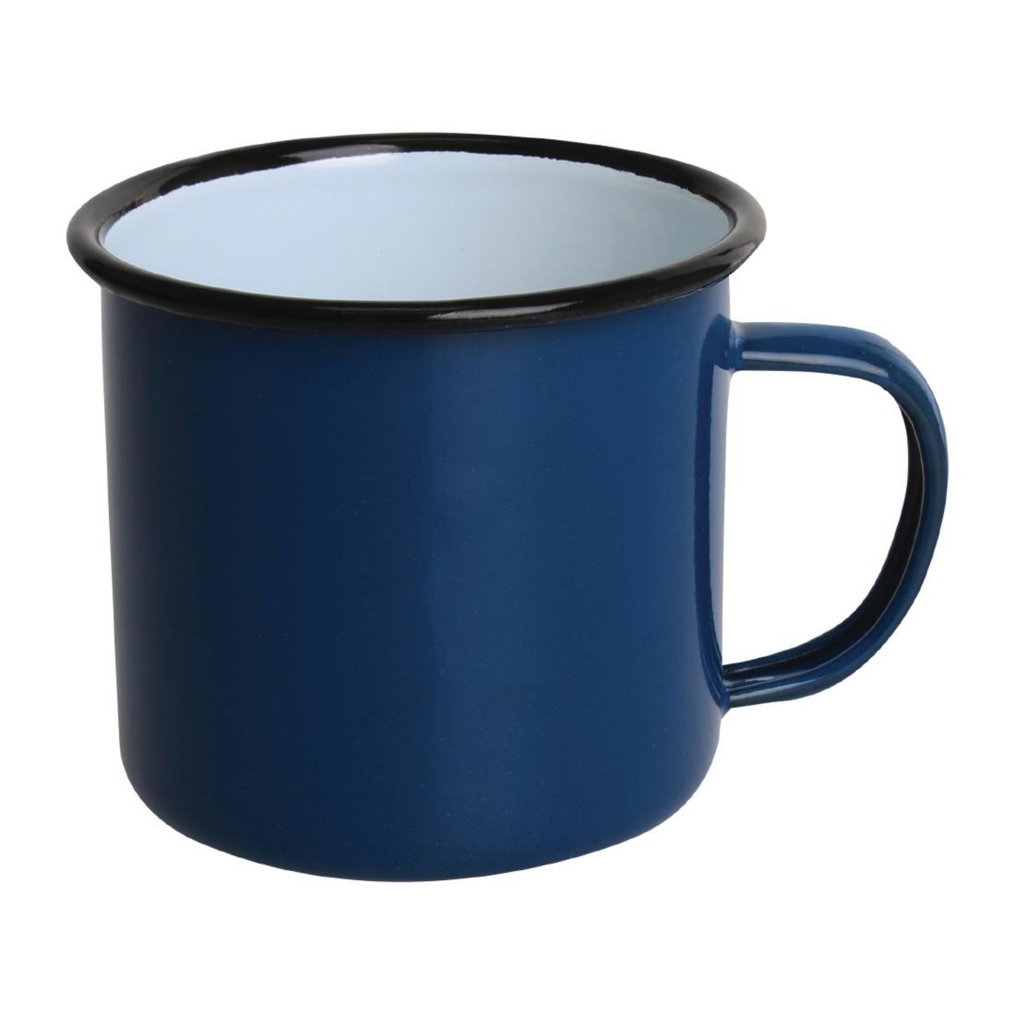 Picture of Olympia Enamel Mugs Blue 350ml (Pack of 6) - DC394