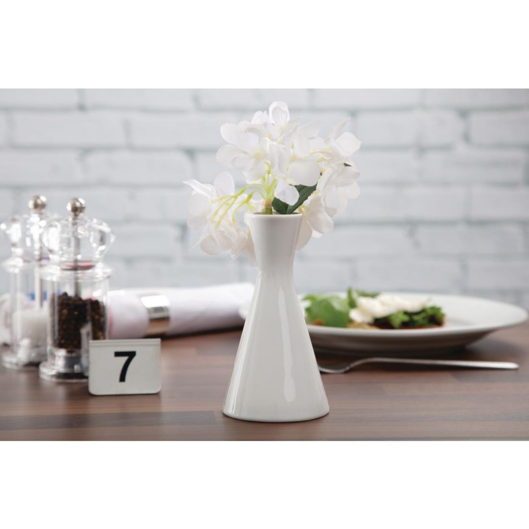 Picture of Olympia Whiteware Bud Vases 140mm (6 pack)