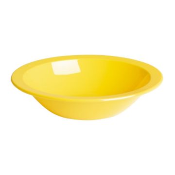 Picture of Olympia Kristallon Polycarbonate Bowls Yellow 172mm (Pack of 12)