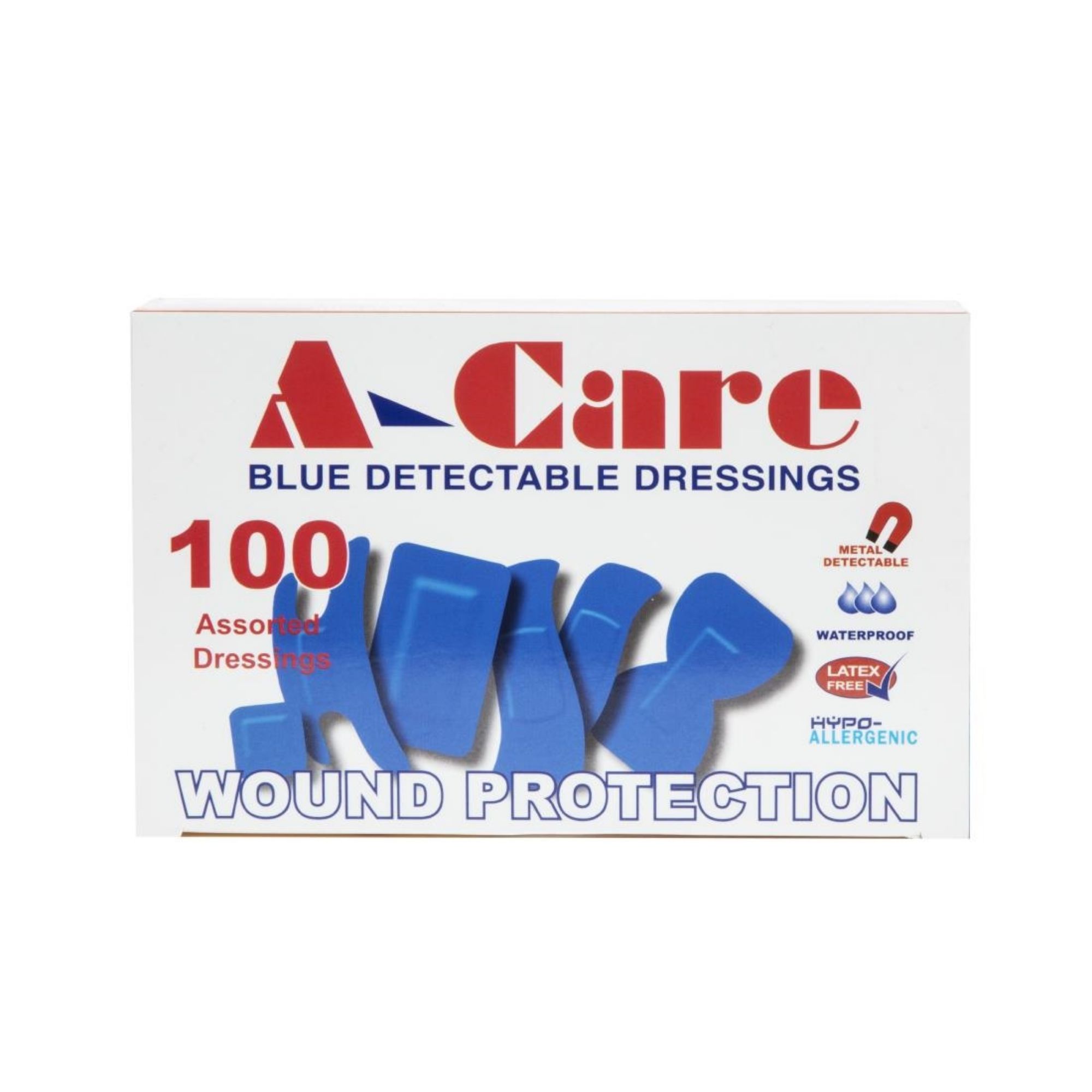 Picture of A-care Blue Assorted Plasters (100 Pack)