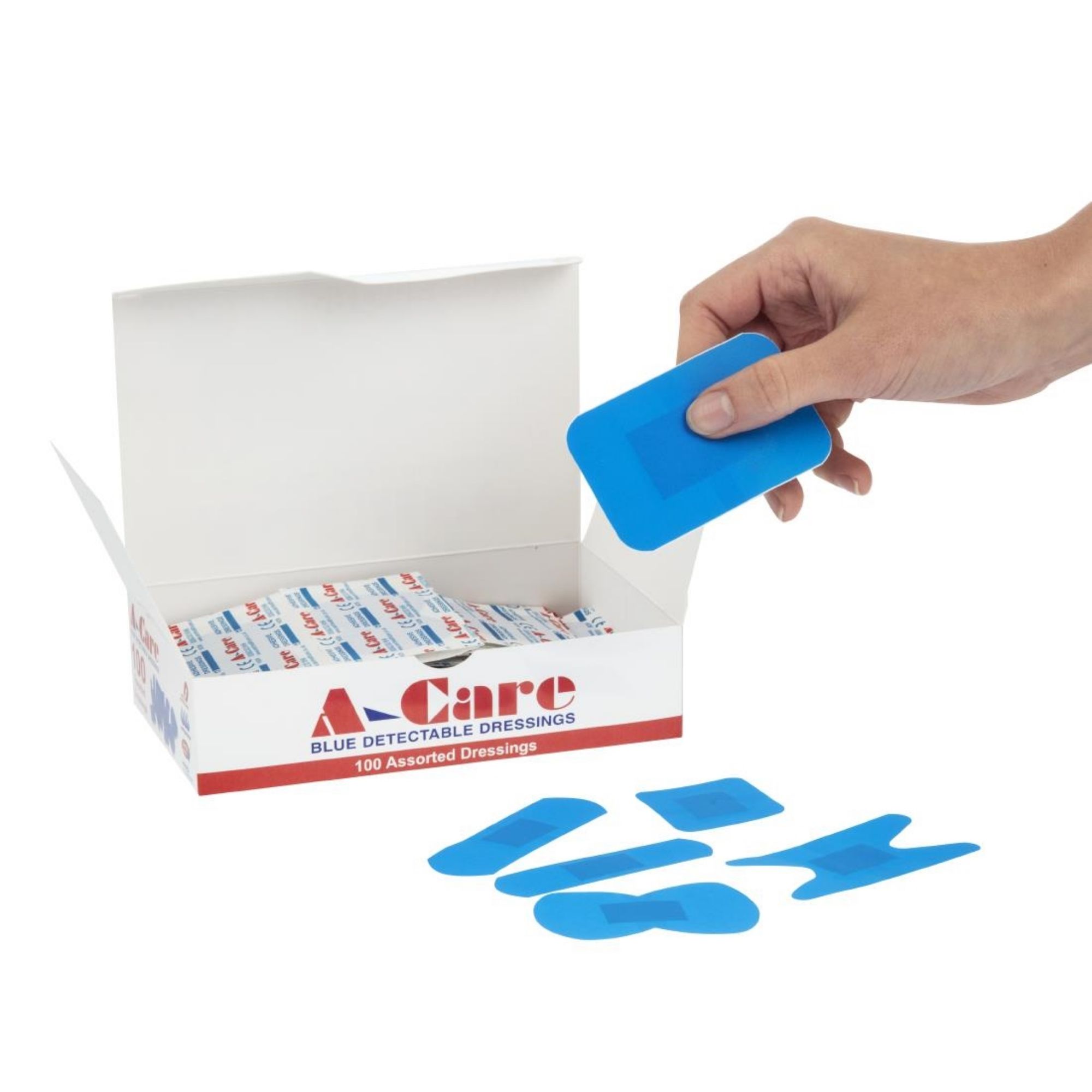 Picture of A-care Blue Assorted Plasters (100 Pack)