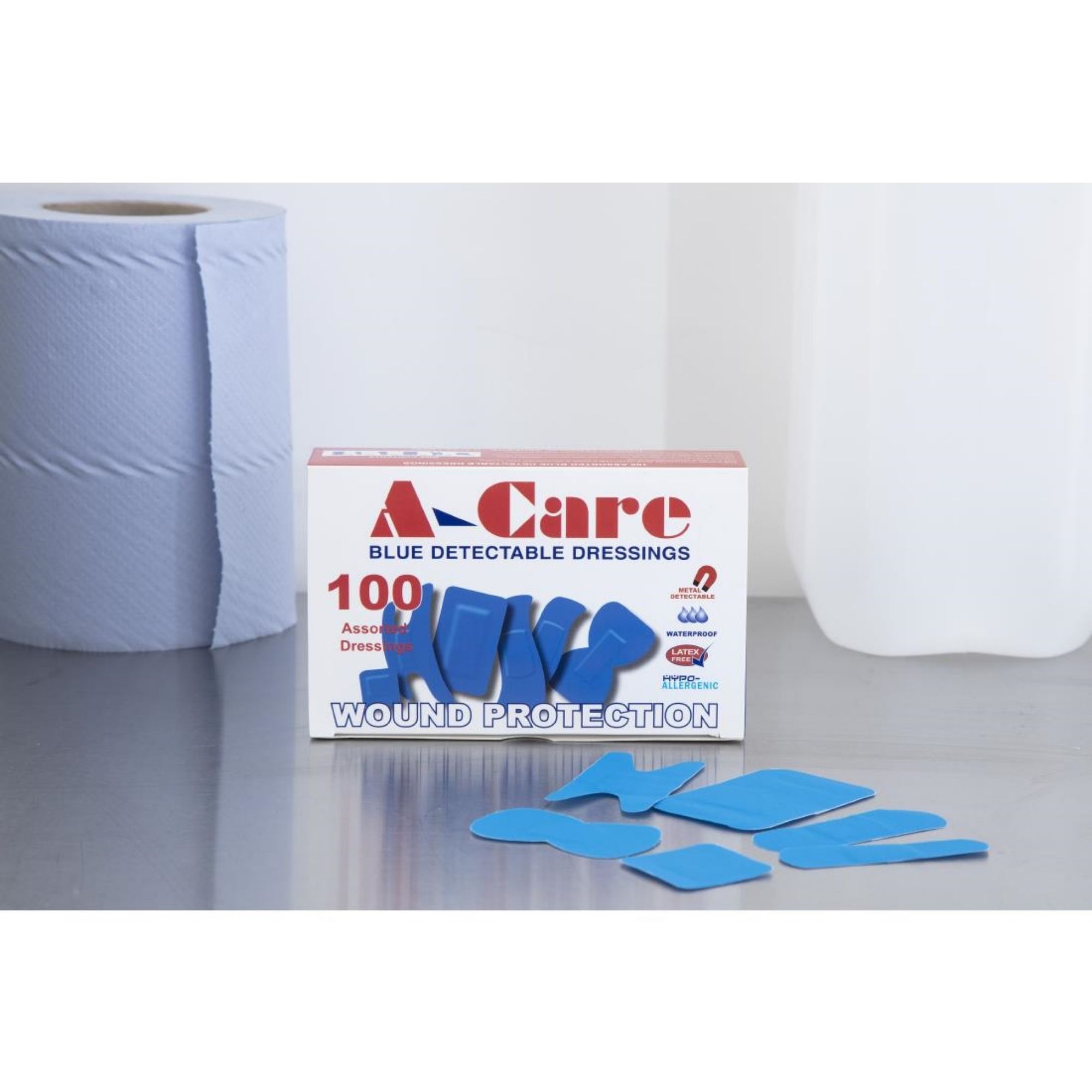 Picture of A-care Blue Assorted Plasters (100 Pack)