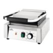 Picture of Nisbets Essentials Single Cast Iron Plate Contact Grill (Ribbed/Flat) - 1.8kW - DA396