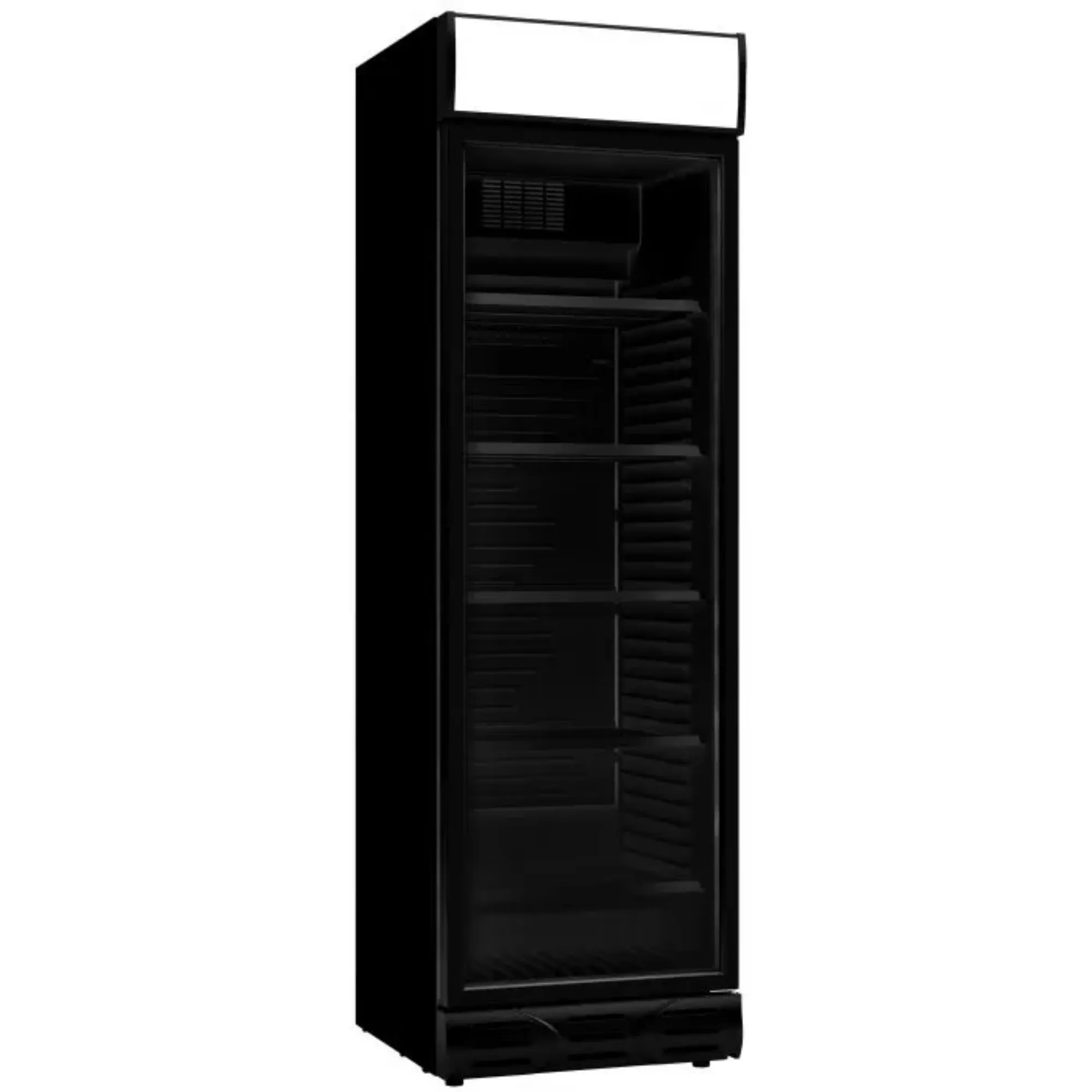 Picture of CombiSteel Refrigerator 1 Glass Door Black 382L - 7464.0090