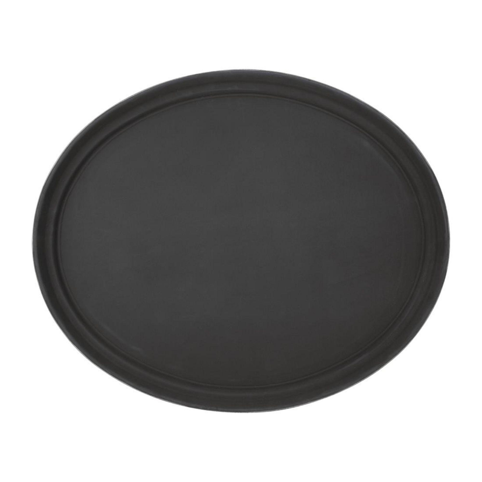 Picture of Olympia Kristallon Polypropylene Oval Non-Slip Tray Black 685mm - C162