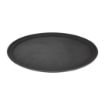 Picture of Olympia Kristallon Polypropylene Oval Non-Slip Tray Black 685mm - C162