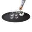 Picture of Olympia Kristallon Polypropylene Oval Non-Slip Tray Black 685mm - C162