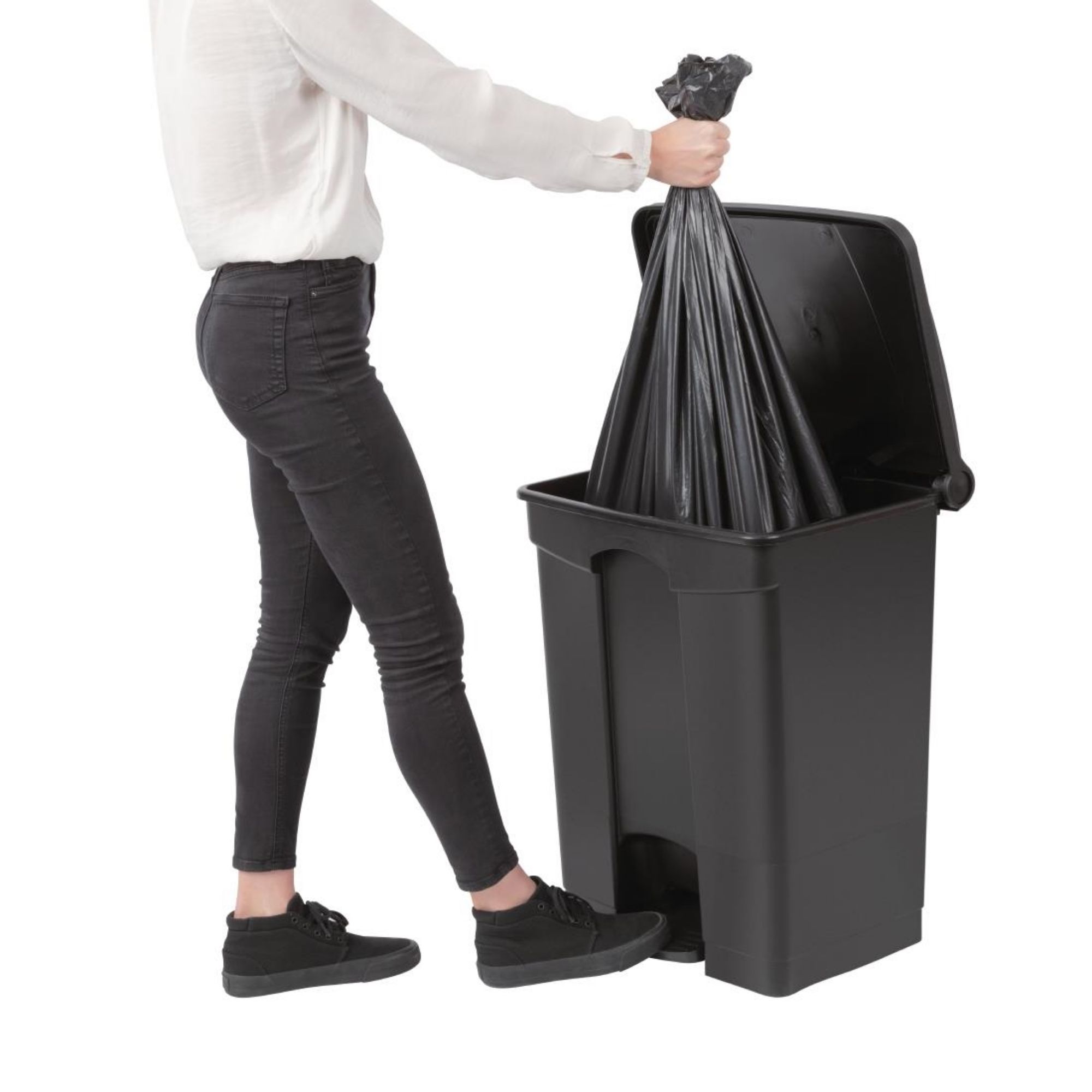 Picture of Jantex Kitchen Pedal Bin Black 65Ltr