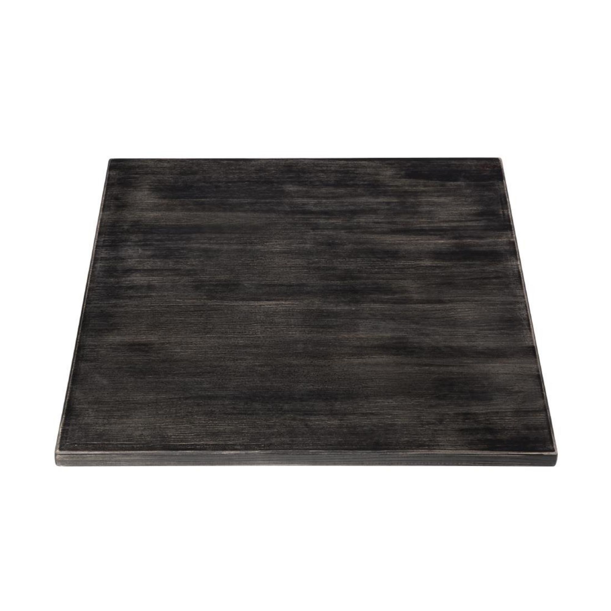 Picture of Bolero Pre-drilled Square Tabletop Vintage Black 700mm