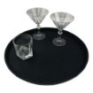 Picture of Beaumont Non-Slip Round Tray Black 406mm - CZ496
