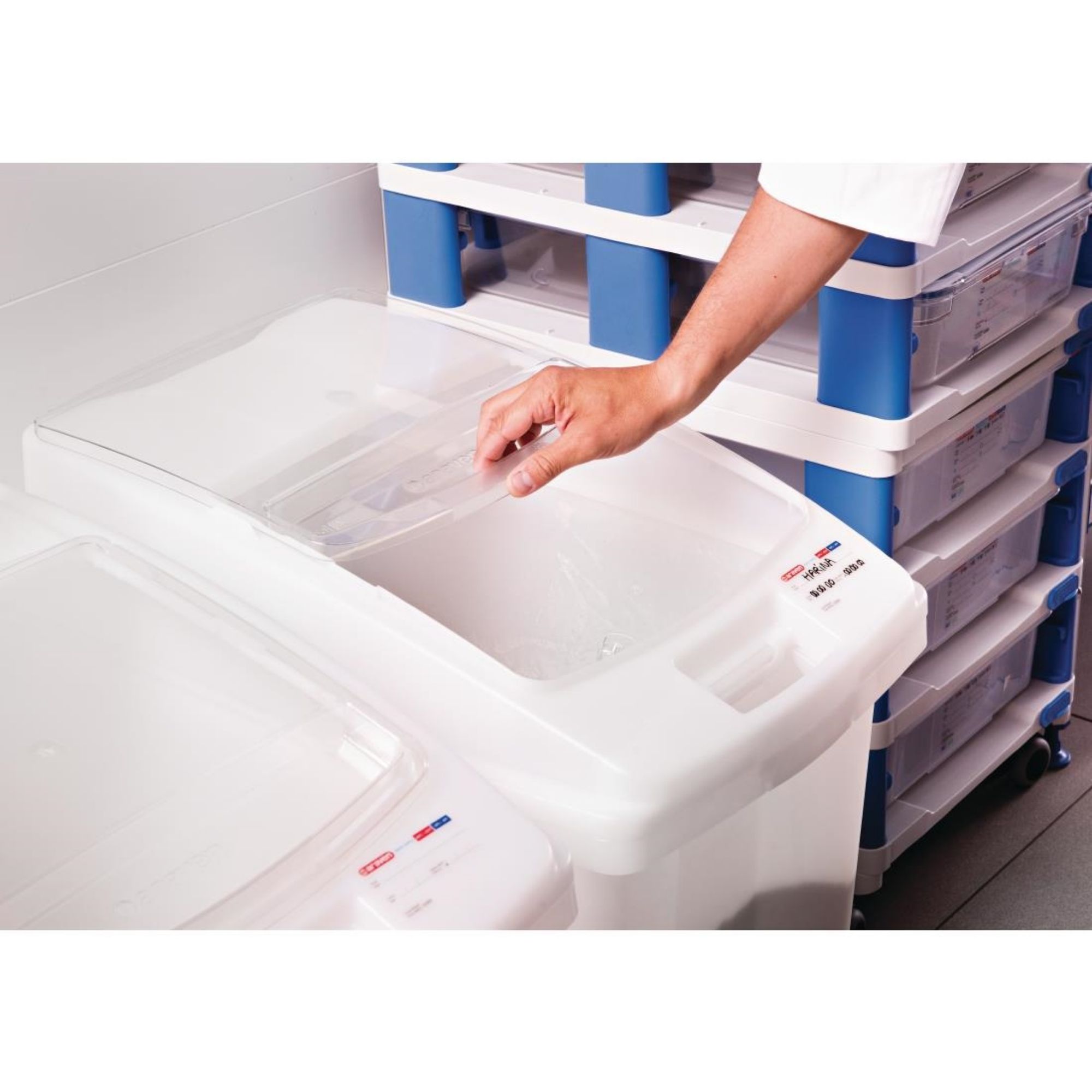 Picture of Araven Transparent Mobile Ingredient Bin 100Ltr