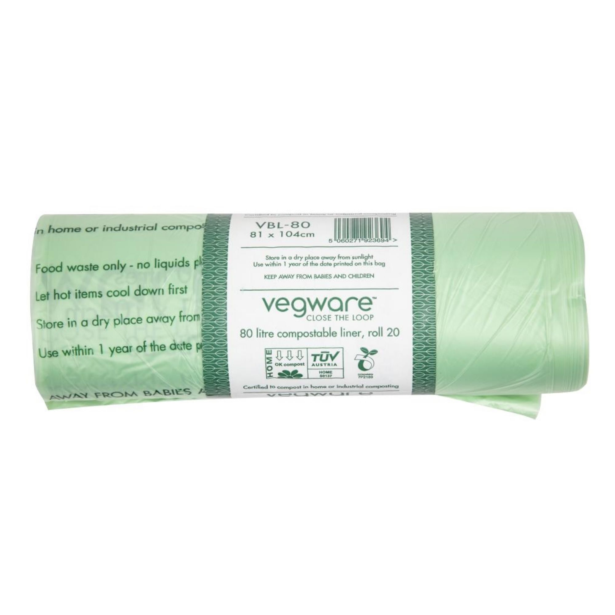 Picture of Vegware Compostable Bin Liners 80Ltr (Pack of 240) - CY581
