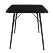 Picture of Bolero Square Slatted Steel Table Black 700mm - CS731
